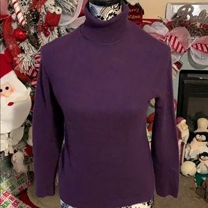 Purple  turtle neck 💯 cashmere by Charter Club.